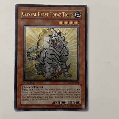Yu-gi-oh Crystal Beast Topaz Tiger Ultimate Rare 1st Ed Lp