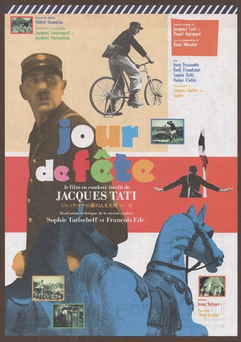 Jour de fête 1949 RARE mini poster Chirashi flyer Jacques Tati Jour de fete JP