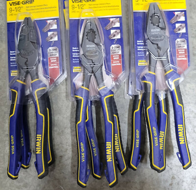 IRWIN 9-1/2'' Lineman's Pliers w Fish Tape Puller & Crimper