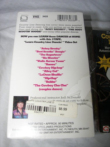 New Sealed Lot of 5 Country Line Dancing Instructional VHS Tapes Texas Style - Photo 3/8