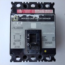 Square D Molded Case Circuit Breaker 100 Amp Fhl36100 Standard Lug 240 480 600 V