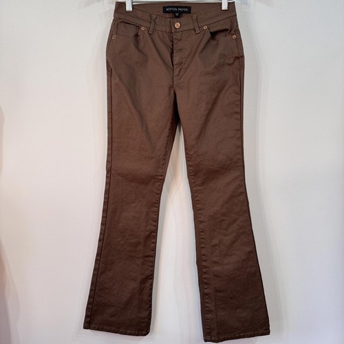 Boston Proper Women's Flared Pants Size 2 Color Brown
