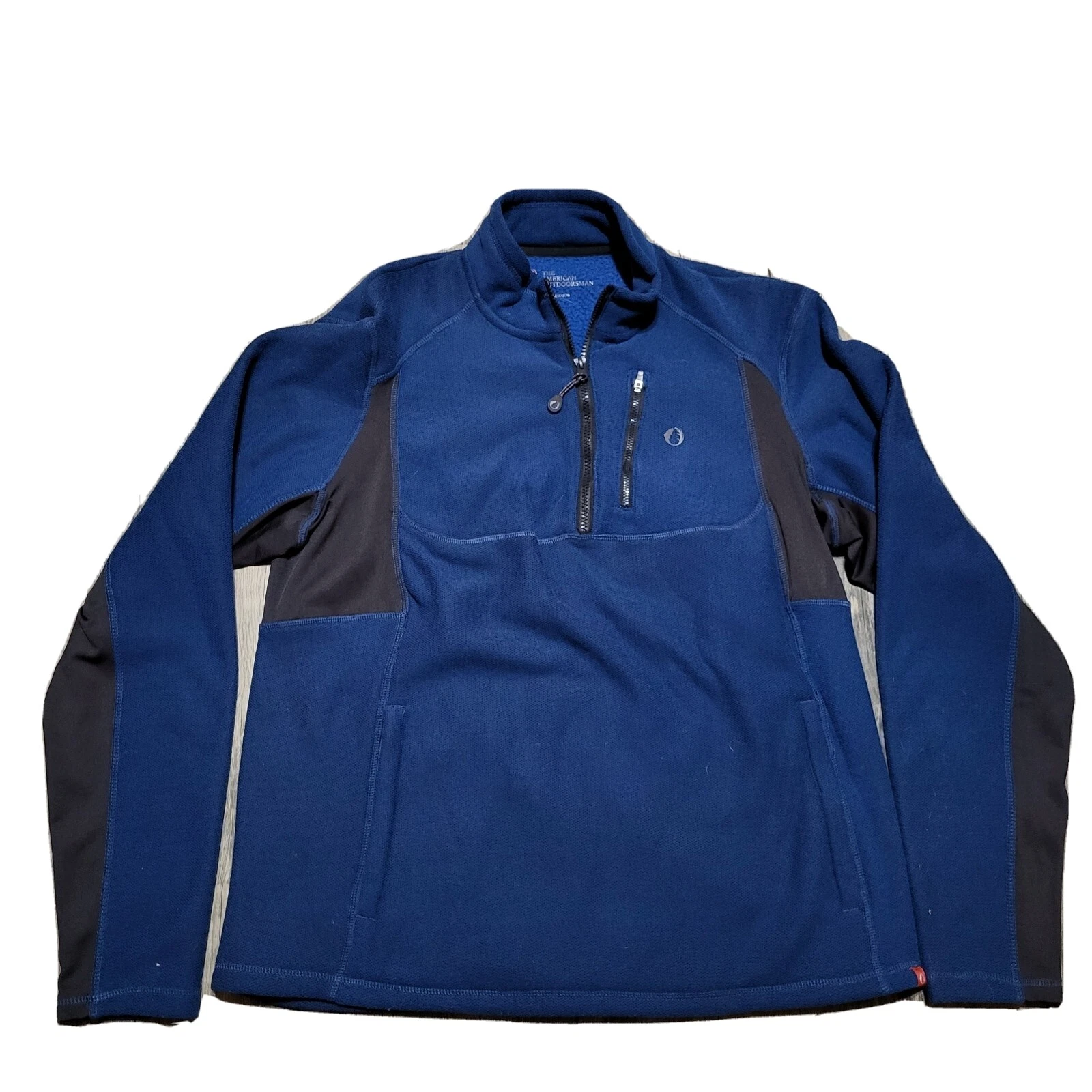 The American Outdoorsman Fleece Pullover Half Zip Base Layer Jacket Size Large