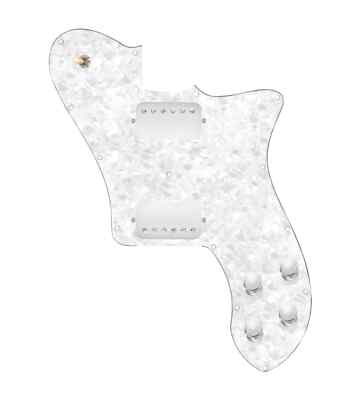 920D '72 Deluxe Tele Loaded Pickguard w/Smoothie Humbuckers White Pearl / Nickel