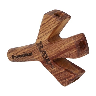 RAW Trident Wooden - 1 HOLDER - Cigarette Triple Holder Smoke Three 3 At  Once