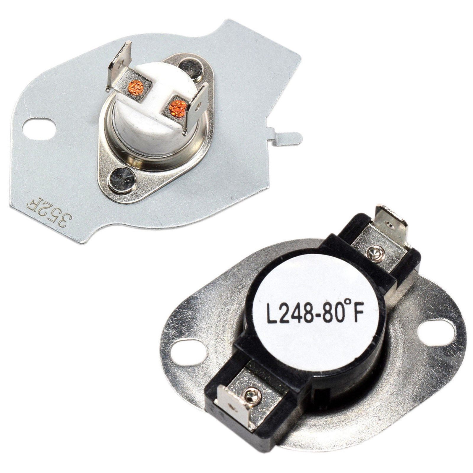 Dryer Thermostat Thermal Fuse CutOff Kit for Whirlpool 17 CE GE JL JW