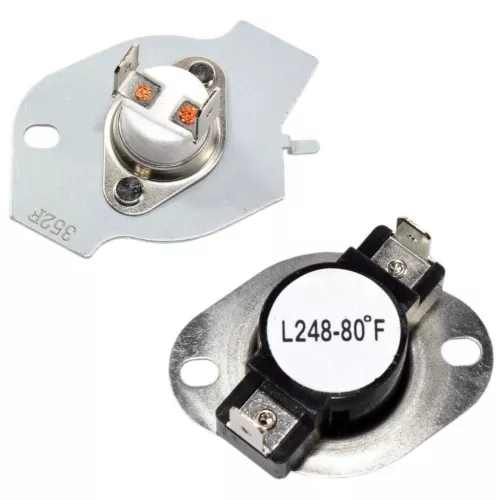 Dryer Thermostat Thermal Fuse CutOff Kit for Whirlpool 1-7 CE GE JL JW LE Series