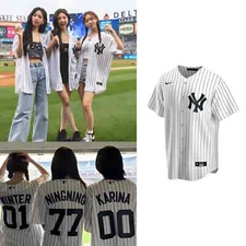 AESPA NY BASEBALL Jersey MY Merch Shirt Karina Winter Kpop Concert Outfit G23