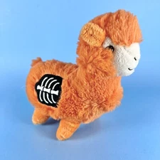 RARE 6" Dan Dee Collector’s Choice Orange Skeleton Halloween Plush LLAMA Alpaca