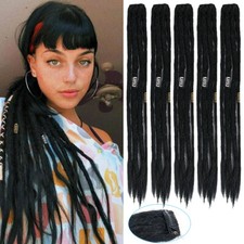 Clip 20 pollici in 4 Dreadlock estensione clip sintetica in treccia Dreads Hip Hop Locs