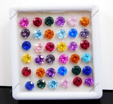 18 Pcs CERTIFIED 5 mm Natural Mix Color Sapphire Lot Round Cut Loose Gemstone