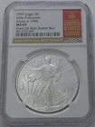 1997 NGC MS69 Early Production Silver Eagle Struck 1996 From US Mint Sealed Box