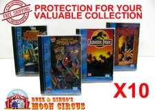 10x SEGA CD GAME CLEAR PROTECTIVE BOX PROTECTOR SLEEVE CASE - FREE SHIPPING!