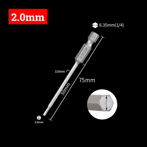 Hex Head Allen Wrench Drill Bit Set Screwdriver Socket 1/4" Hex Shank H1.5-H14 - Picture 11 of 28