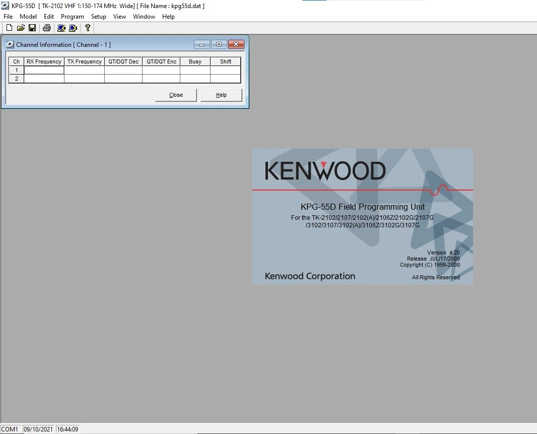 Kenwood KPG-55D V4.20 TK-2102/2106Z/2102G/2107G/3102A/3106Z/3102G.