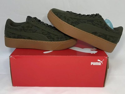puma vikky platform green