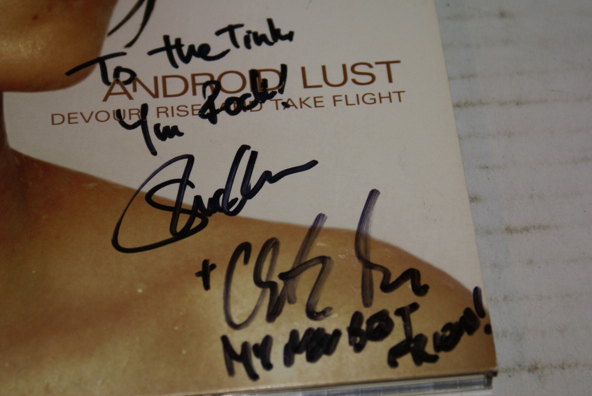 Android Lust Devour Rise And Take Flight Autographed Cd Rare Near