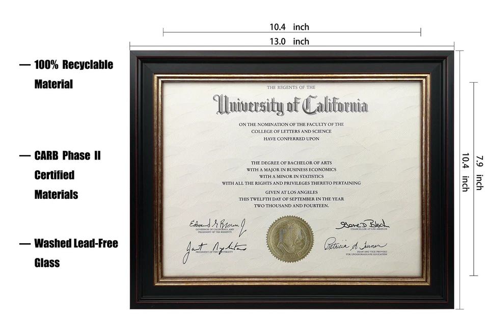 Lujoso marco de diploma - diseño clásico para marcos de graduación/diploma 8,5x11 Foto 2 de 4