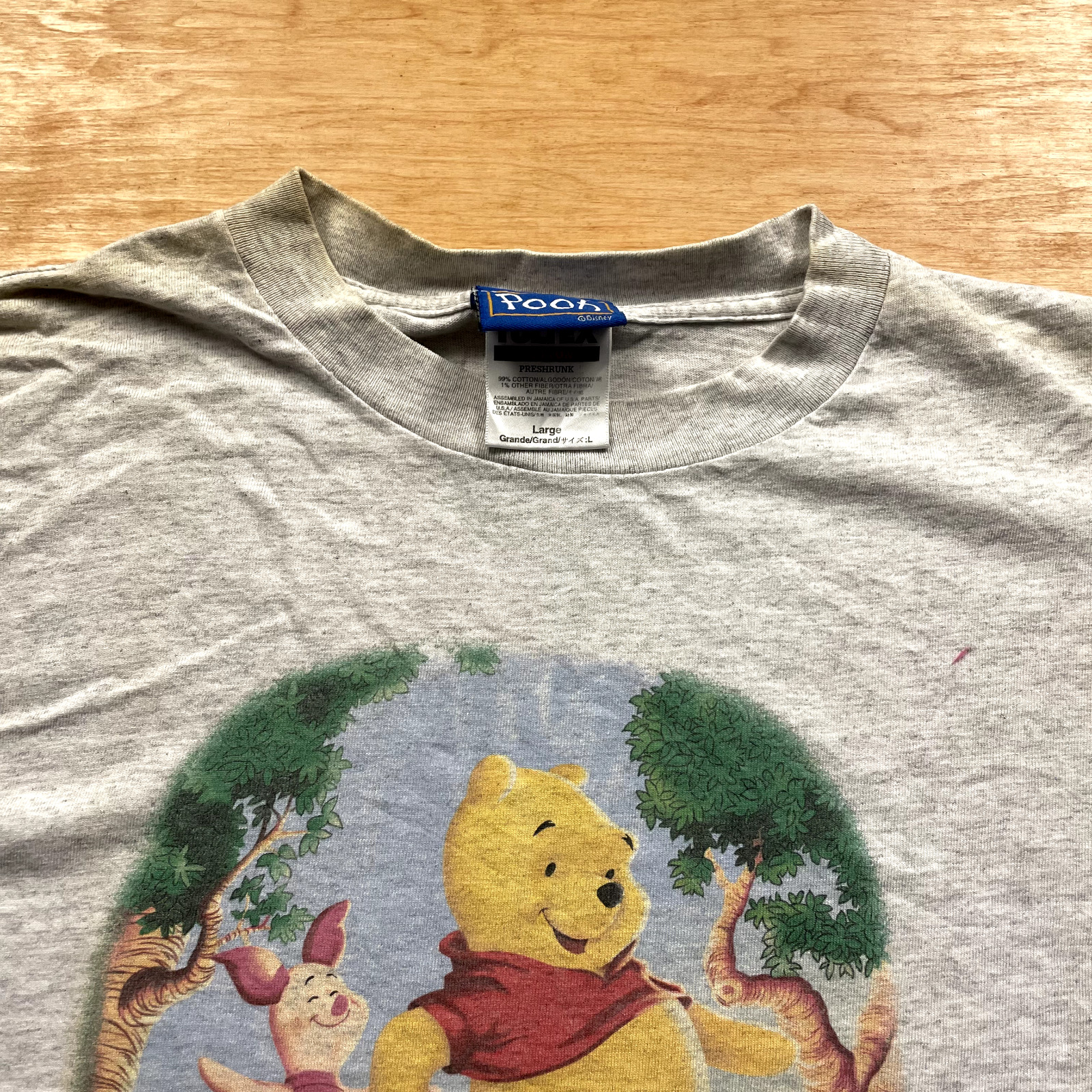 Vintage Winnie The Pooh Gray Large 90's VTG Short… - image 6
