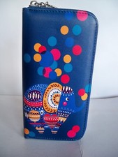 PORTAFOGLI GRANDE WALLET LARGE DOPPIA ZIP ECOPELLE ELEFANTE