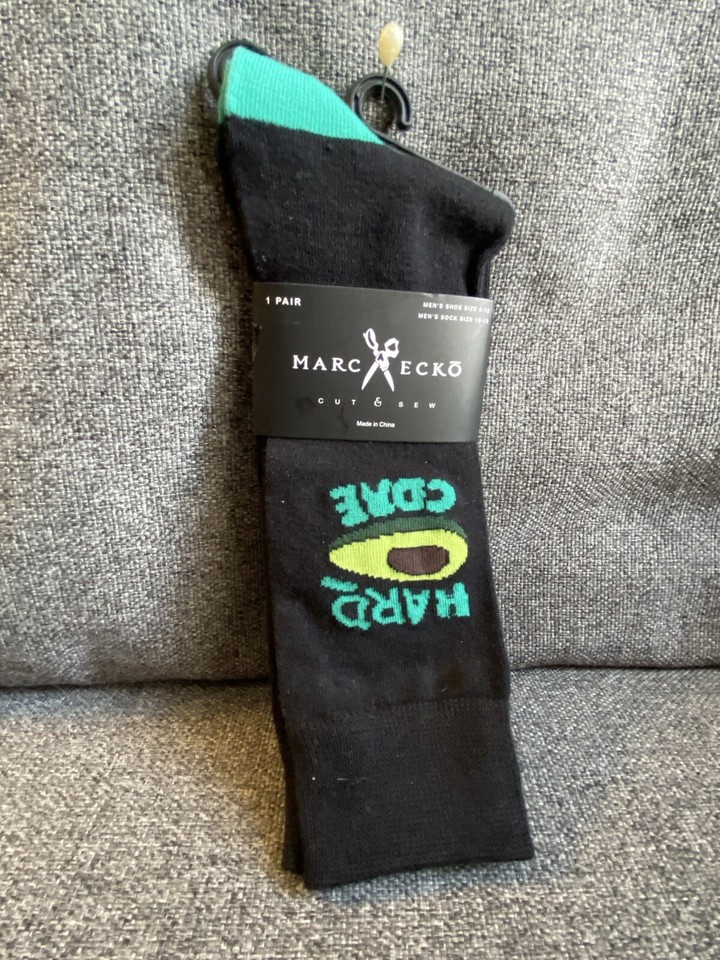 Marc Ecko Hardcore Avacado Socks Black Shoe Size 612 Sock Size 1013