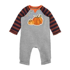 Mud Pie Kids Baby Boys Pumpkin Patch Waffle Weave 1 Pc Autumn Set