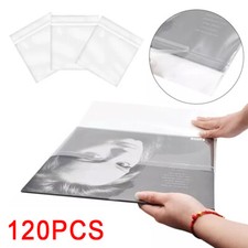 120PCS 12 inch Clear Record Sleeves Plastic Vinyl LP Single Outer Album Covers
