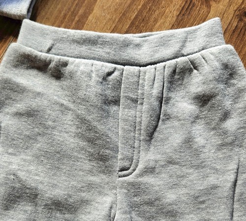 BABY BOYS 2 PC. GRAY SWEATSUIT JOGGING SET SIZE 12 MO SOFT WARM COTTON NEW - Picture 3 of 6