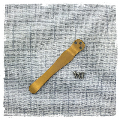 Bronze Titanium Pocket Clip Made For Spyderco Manix 2 Paramilitary
