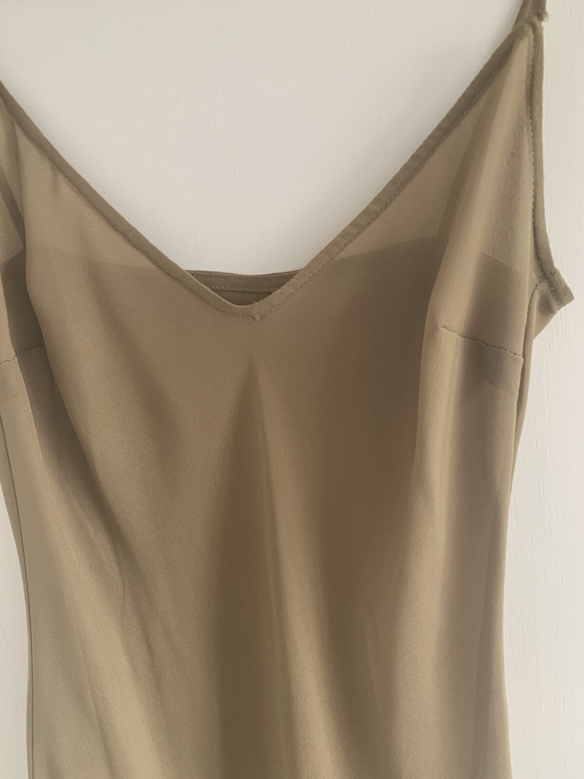 Massimo Dutti Gold Dress with sequin belt Size 8 image 10
