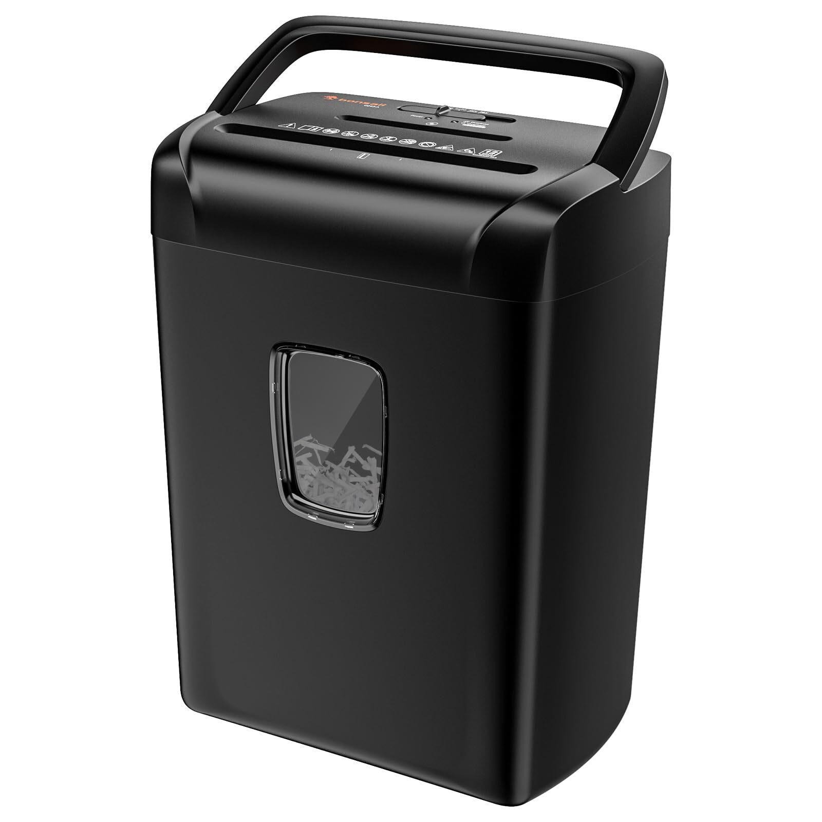 12-Sheet Paper Shredder for Home Office Use, 10-Minute Cross Cut Shredder wit...-image