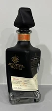 Adictivo Anjeo Tequila Black Bottle 750ml EMPTY W/ Topper Flask Fun Cool Bottle