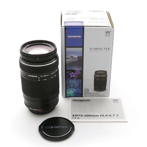 Objectif Olympus M.ZUIKO DIGITAL ED 75-300 mm F4,8 - 6,7 II - Neuf - Photo 1 sur 8