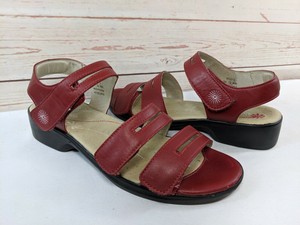 red comfort sandals