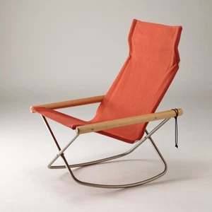 Nychair X Rocking Natural Conçu par Nii Takeshi Brick naturel Orange Japon
