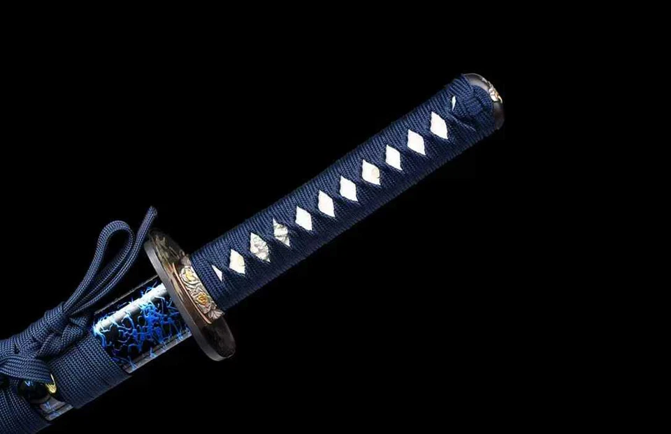 Espada Wakizashi Samurai Japonés Azul Afilado Templado Arcilla Shiage-tōgi Full Tang Foto 4 de 4