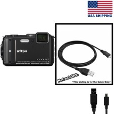Nikon Coolpix Digital Camera AW130 USB Cable Transfer Cord Replacement