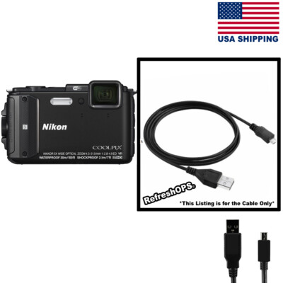 Nikon Coolpix Digital Camera AW130 USB Cable Transfer Cord Replacement