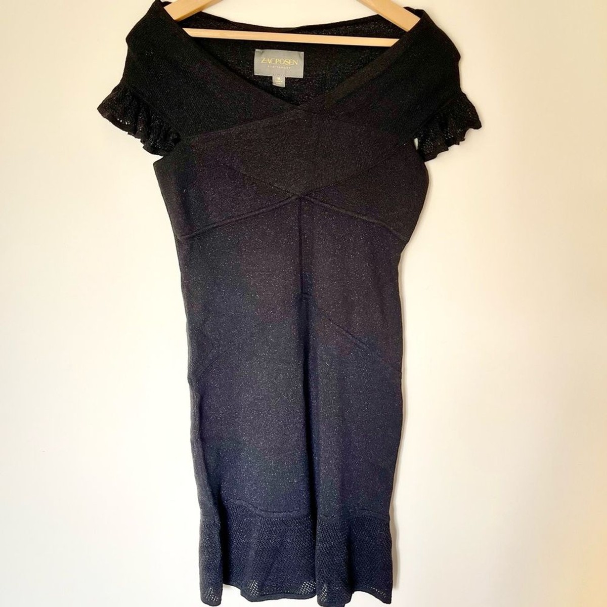 ZAC POSEN x Target Metallic Sparkle Knit Sweater Dress Crochet