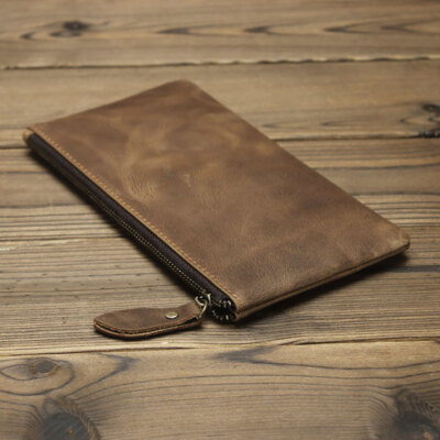 Genuine Leather Coin Purse Wallet Crazy Horse Key Holder Money Bag Pouch NEW~