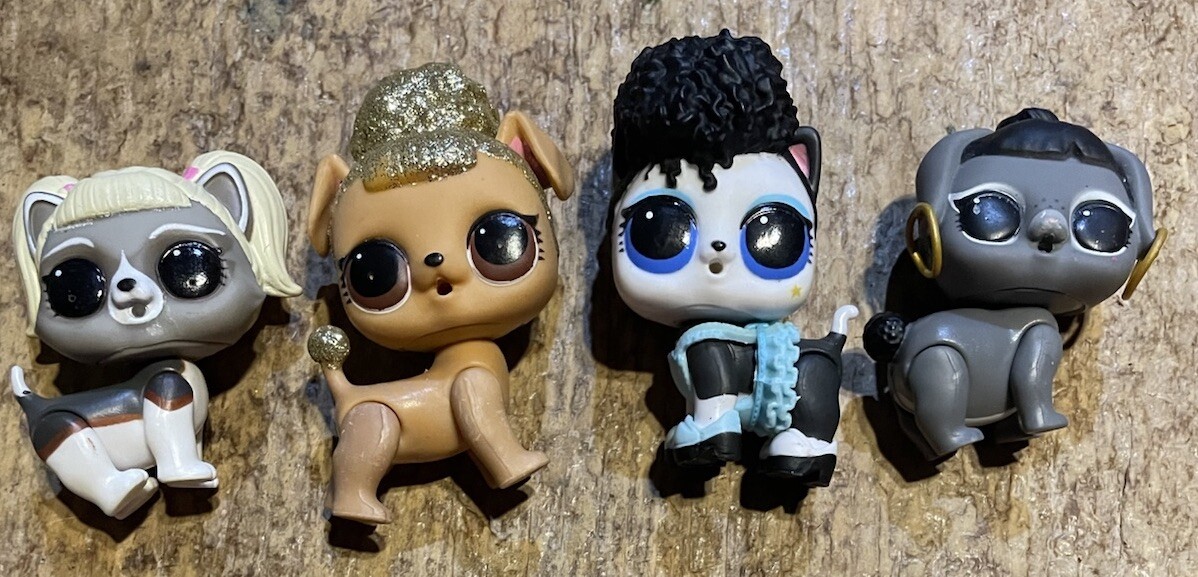 LOL Surprise Pets Lot of 4 Assorted Adorable Collectible Figures