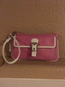 pink leather coach purse