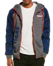 Mens Le Tigre Patriot Hybrid Jacket LA-501 Gray MSRP $129 Free Ship