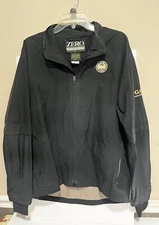 Zero Restriction Jacket Men Medium Black Performance Golf Windbreaker EUC PGA