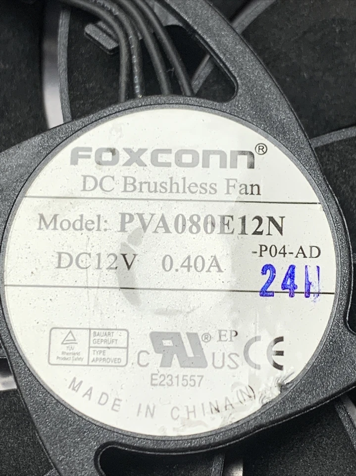 For FOXCONN PVA080E12N 8015 DC 12V 0.4A cooling fan 80x80x15mm 5-Pin 4-Wire - Image 3 of 4