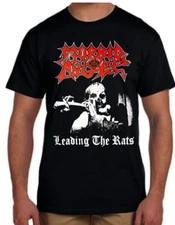 MORBID ANGEL LEADING THE RATS  Death Metal Band Men's Black T-Shirt