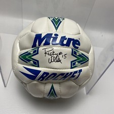 Vintage Sacramento Knights Mitre Rocket Soccer Ball Team Signed Authentic No COA