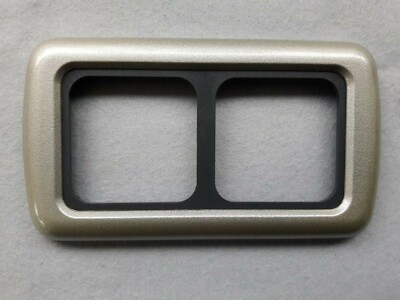 2 WAY CBE SWITCH / SOCKET  CHAMPAGNE FRAME & DK GREY SUPPORT CARAVAN C-LINE