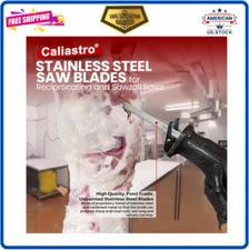 12-Inch Stainless Steel Frozen Meat Bone Cutting Saw Blades for Reciprocating...