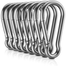 8 PCS Heavy Duty Carabiner Clips,  NO Rust  1360Lbs 304 Stainless Steel Carabine